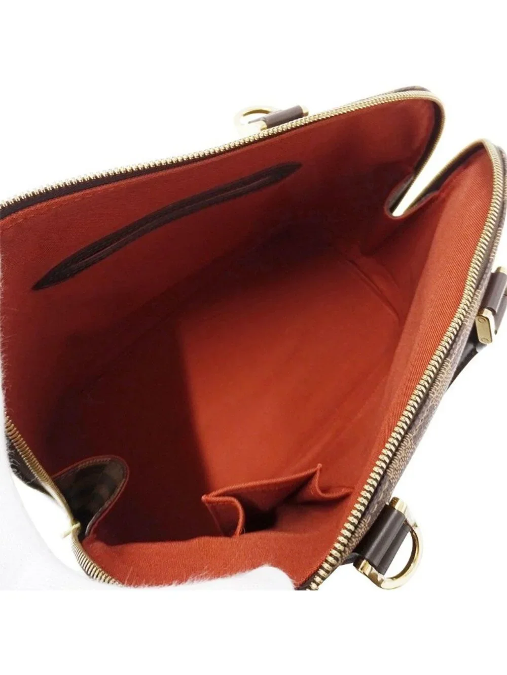 Louis Vuitton Bag Handbag Damier Canvas Alma Brown Handle Adult